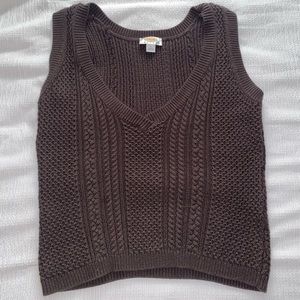 Brown sweater vest